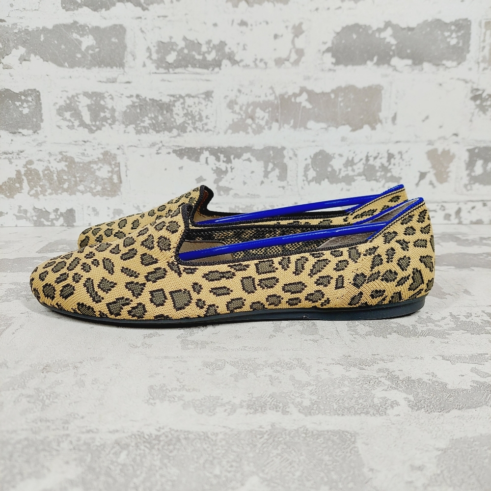 New Rothy's Spotted The Loafer Leopard Print Slip On Round Toe Loafers O546 - Picture 2 of 8